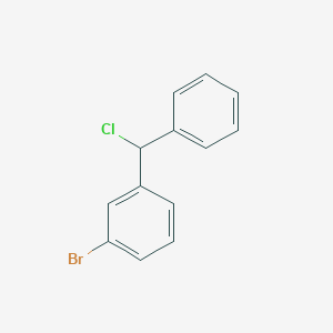 molecular formula C13H10BrCl B15353930 1-Bromo-3-(chloro(phenyl)methyl)benzene CAS No. 13391-40-7