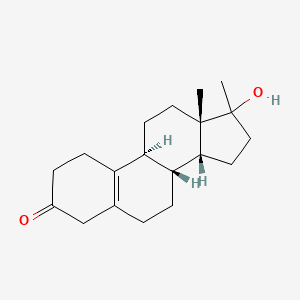 molecular formula C19H28O2 B15353941 (8R,9S,13S,14R)-17-hydroxy-13,17-dimethyl-1,2,4,6,7,8,9,11,12,14,15,16-dodecahydrocyclopenta[a]phenanthren-3-one 