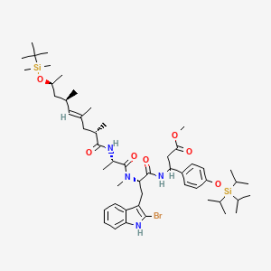 molecular formula C52H83BrN4O7Si2 B15353949 O(phenyl)-Triisopropylsilyl Jasplakinolide seco-Lactone Methyl Ester tertButyldimethylsilyl ether 