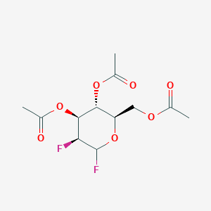 molecular formula C12H16F2O7 B15353962 [(2R,3R,4S,5S)-3,4-diacetyloxy-5,6-difluorooxan-2-yl]methyl acetate 