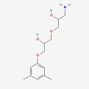 molecular formula C14H23NO4 B15353963 1-Amino-3-(3-(3,5-dimethylphenoxy)-2-hydroxypropoxy)propan-2-ol 