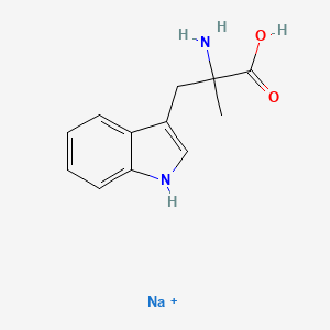 molecular formula C12H14N2NaO2+ B15353984 sodium;2-amino-3-(1H-indol-3-yl)-2-methylpropanoic acid 