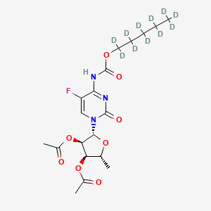 2',3'-Di-O-acetyl-5'-deoxy-5-fluoro-N4-(pentoxy-d11-carbonxyl)cytidine