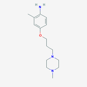 molecular formula C15H25N3O B15354037 2-Methyl-4-[3-(4-methylpiperazin-1-yl)propoxy]aniline 