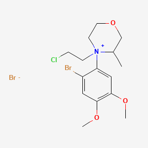 4-(2-Bromo-4,5-dimethoxyphenyl)-4-(2-chloroethyl)-3-methylmorpholin-4-ium bromide