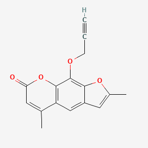 molecular formula C16H12O4 B15354106 2,5-Dimethyl-9-(prop-2-yn-1-yloxy)-7H-furo[3,2-g][1]benzopyran-7-one 