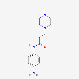 molecular formula C14H22N4O B15354112 N-(4-Aminophenyl)-3-(4-methylpiperazin-1-YL)propanamide 