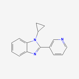 molecular formula C15H13N3 B15354166 1-Cyclopropyl-2-pyridin-3-ylbenzimidazole 