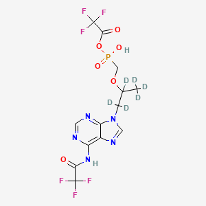 molecular formula C13H12F6N5O6P B15354189 6-(2,2,2-Trifluoroacetamido)tenofovir 2,2,2-Trifluoroacetic Anhydride-d6 