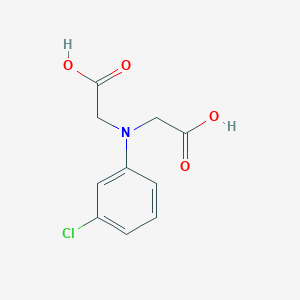 molecular formula C10H10ClNO4 B15354190 2-[N-(carboxymethyl)-3-chloroanilino]acetic acid 