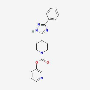 pyridin-3-yl 4-(3-phenyl-1H-1,2,4-triazol-5-yl)piperidine-1-carboxylate