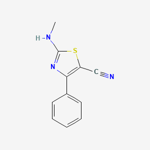 molecular formula C11H9N3S B15354199 2-(Methylamino)-4-phenyl-1,3-thiazole-5-carbonitrile 