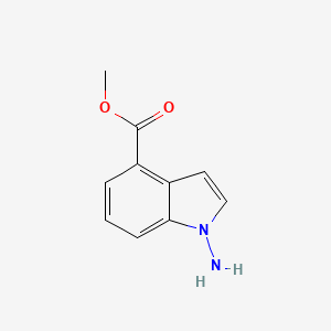 molecular formula C10H10N2O2 B15354213 Methyl 1-aminoindole-4-carboxylate 