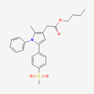 molecular formula C24H27NO4S B15354238 n-Butyl-2-Methyl-5-[4-(methylsulfonyl)phenyl]-1-phenyl-1H-pyrrole-3-acetate 