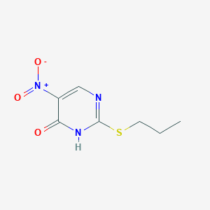 molecular formula C7H9N3O3S B15354242 5-Nitro-2-(propylthio)pyrimidin-4-ol 