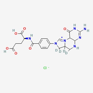 molecular formula C20H24ClN7O6 B15354288 9,10-Dehydro Folitixorin-(Imidazo-pteridin-d4) Chloride 