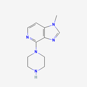 molecular formula C11H15N5 B15354297 1-Methyl-4-piperazin-1-ylimidazo[4,5-c]pyridine 