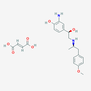 molecular formula C22H28N2O7 B15354334 rac N-Deformyl Formoterol Fumarate 