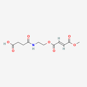 molecular formula C11H15NO7 B15354342 (E)-4-((2-((4-Methoxy-4-oxobut-2-enoyl)oxy)ethyl)amino)-4-oxobutanoic Acid 