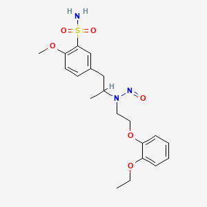 molecular formula C20H27N3O6S B15354381 5-[2-[2-(2-Ethoxyphenoxy)ethyl-nitrosoamino]propyl]-2-methoxybenzenesulfonamide 