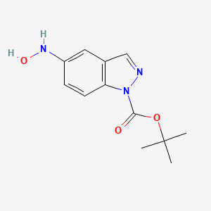 molecular formula C12H15N3O3 B15354392 tert-Butyl 5-(Hydroxyamino)-1H-indazole-1-carboxylate 