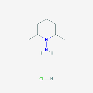 molecular formula C7H17ClN2 B15354409 cis-2,6-Dimethylpiperidin-1-amine hydrochloride 