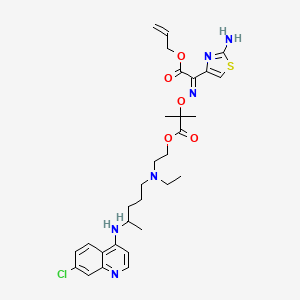 2-[4-[(7-chloroquinolin-4-yl)amino]pentyl-ethylamino]ethyl 2-[(Z)-[1-(2-amino-1,3-thiazol-4-yl)-2-oxo-2-prop-2-enoxyethylidene]amino]oxy-2-methylpropanoate