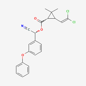 [(R)-cyano-(3-phenoxyphenyl)methyl] (1S)-3-(2,2-dichloroethenyl)-2,2-dimethylcyclopropane-1-carboxylate