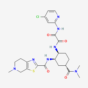 N1-(4-Chloropyridin-2-yl)-N2-((1S,2R,4S)-4-(dimethylcarbamoyl)-2-(5-methyl-4,5,6,7-tetrahydrothiazolo[5,4-c]pyridine-2-carboxamido)cyclohexyl)oxalamide