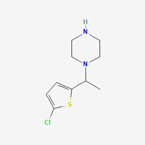 1-[1-(5-Chlorothiophen-2-yl)ethyl]piperazine