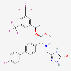 molecular formula C29H25F7N4O3 B15354572 3-Des-(4-fluorophenyl) 3-(R)-(4'-Fluorobiphen-4-yl) Aprepitant 