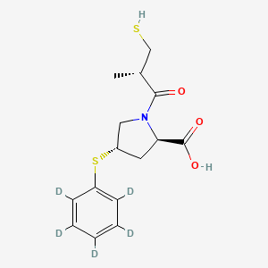 (2R,4S)-1-[(2S)-2-methyl-3-sulfanylpropanoyl]-4-(2,3,4,5,6-pentadeuteriophenyl)sulfanylpyrrolidine-2-carboxylic acid