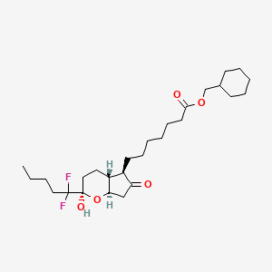 Cyclohexylmethyl 7-((2R,4aR,5R,7aR)-2-(1,1-Difluoropentyl)-2-hydroxy-6-oxooctahydrocyclopenta[b]pyran-5-yl)heptanoate