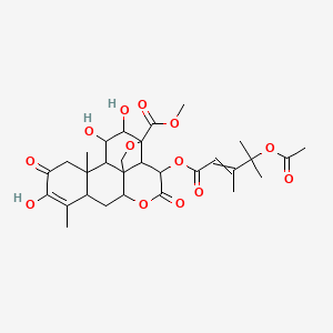 Methyl 3-(4-acetyloxy-3,4-dimethylpent-2-enoyl)oxy-10,15,16-trihydroxy-9,13-dimethyl-4,11-dioxo-5,18-dioxapentacyclo[12.5.0.01,6.02,17.08,13]nonadec-9-ene-17-carboxylate