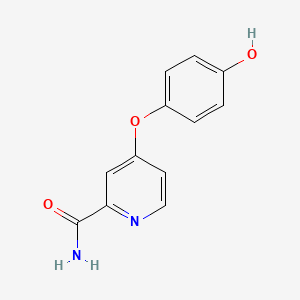 molecular formula C12H10N2O3 B15354710 4-(4-Hydroxyphenoxy)picolinamide 