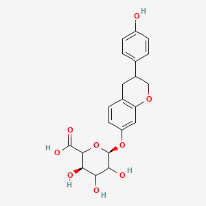 molecular formula C21H22O9 B15354736 (3R,6S)-3,4,5-trihydroxy-6-[[3-(4-hydroxyphenyl)-3,4-dihydro-2H-chromen-7-yl]oxy]oxane-2-carboxylic acid 