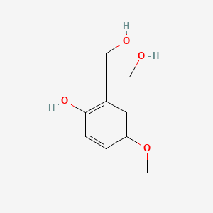 molecular formula C11H16O4 B15354737 2-(2-Hydroxy-5-methoxyphenyl)-2-methylpropane-1,3-diol 