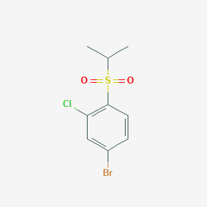 molecular formula C9H10BrClO2S B15354752 4-Bromo-2-chloro-1-propan-2-ylsulfonylbenzene 