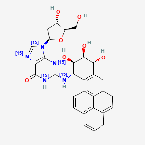 molecular formula C30H29N5O7 B15354780 (+/-)-trans-anti-N2-BPDE-dG-15N5 