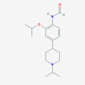 molecular formula C18H28N2O2 B15354788 N-[2-propan-2-yloxy-4-(1-propan-2-ylpiperidin-4-yl)phenyl]formamide 