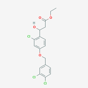 Ethyl 3-[2-chloro-4-[(3,4-dichlorophenyl)methoxy]phenyl]-3-hydroxypropanoate