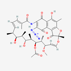 molecular formula C37H44N4O12 B15354835 3-Azido-1,4-dideoxy-1,4-dihydro-1,4-dioxorifamycin 