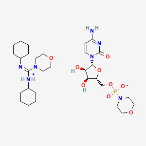 [(2R,3S,4R,5R)-5-(4-amino-2-oxopyrimidin-1-yl)-3,4-dihydroxyoxolan-2-yl]methoxy-morpholin-4-ylphosphinate;cyclohexyl-(N-cyclohexyl-C-morpholin-4-ylcarbonimidoyl)azanium