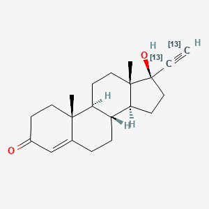 molecular formula C21H28O2 B15354856 Ethisterone-13C2 