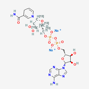 molecular formula C21H27N7Na2O14P2 B15354860 beta-NADH-13C5 Disodium Salt 