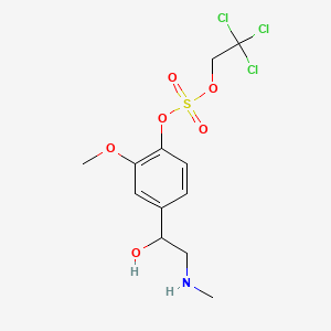 molecular formula C12H16Cl3NO6S B15354867 4-(1-Hydroxy-2-(methylamino)ethyl)-2-methoxyphenyl (2,2,2-Trichloroethyl) Sulfate 