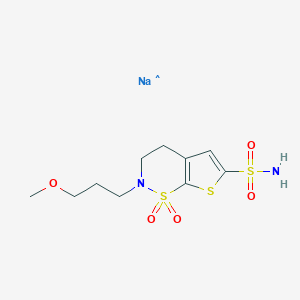 Sodium ((2-(2-Methoxyethyl)-1,1-dioxido-3,4-dihydro-2H-thieno[3,2-e][1,2]thiazin-6-yl)sulfonyl)amide