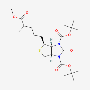 molecular formula C22H36N2O7S B15354916 N,N-Di-Boc-9-Methylbiotin Methyl Ester 