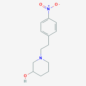 molecular formula C13H18N2O3 B15354981 1-[2-(4-Nitrophenyl)ethyl]piperidin-3-ol 