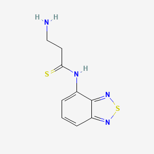 molecular formula C9H10N4S2 B15355016 3-Amino-N-(benzo[c][1,2,5]thiadiazol-4-yl)propanethioamide 